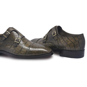 Alligator Monk Strap Shoes
