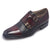 Men Distressed Two Tone Red Black Monk Strap Leather Shoes