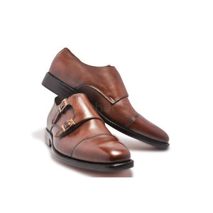 Dual Monk Leather Shoes for Men