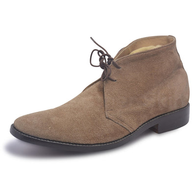 Home / Products / Men Light Brown Chukka Boots Suede Leather with Laces