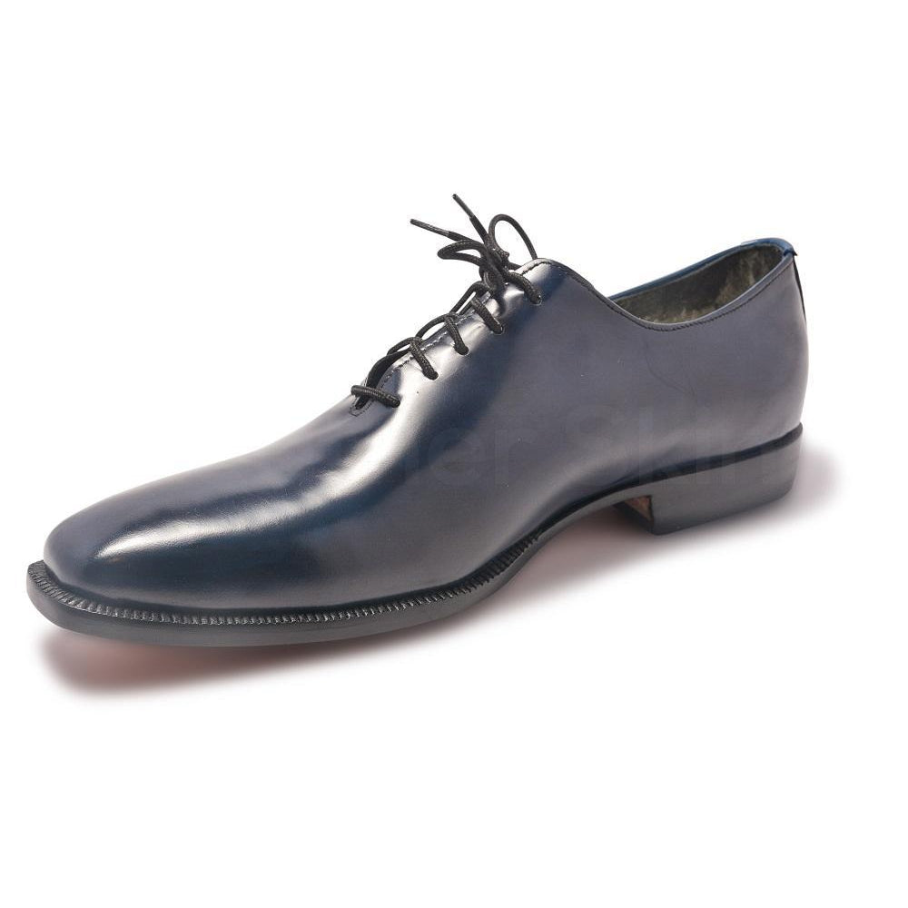 Navy Blue Leather Shoes