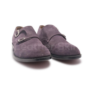 Purple Leather Shoes for Men