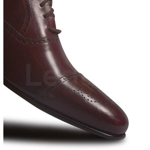 Beautiful Brogue Toe for Red Leather Shoe