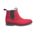 red Chelsea leather boots men