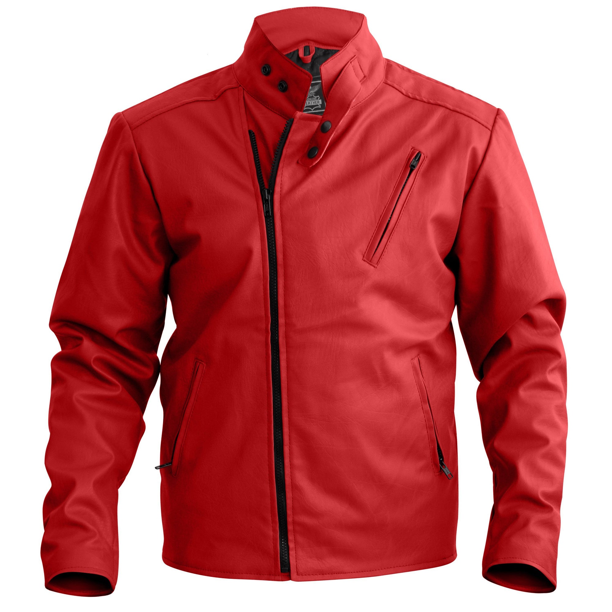 NWT Stylish Red  Men Stylish Synthetic  Leather Jacket