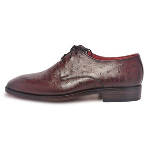 Derby Shoes with Ostrich Pattern