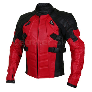 motorcycle red leather jacket mens