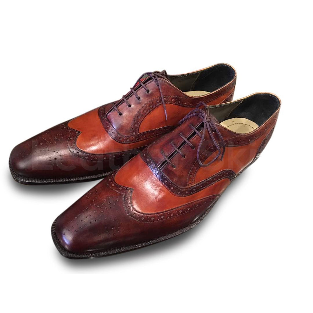 two tone brown dress shoes Amazon.com
