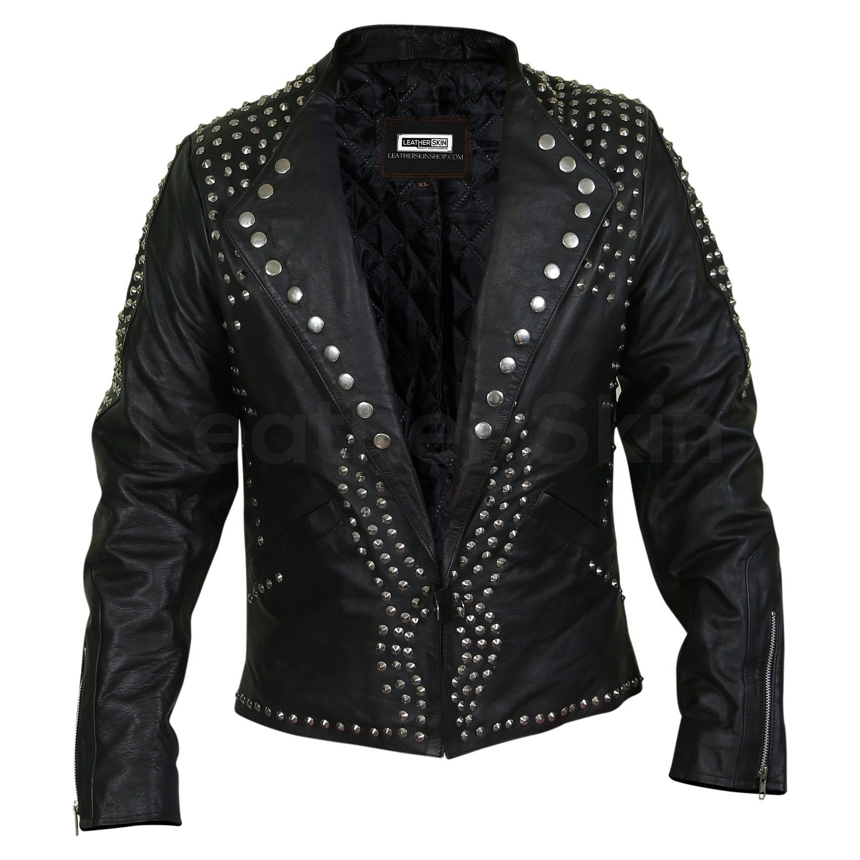 mens jacket with cone spikes