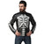 Leather Skin Men Skeleton Biker Motorcycle Genuine Leather Jacket with CE Armors