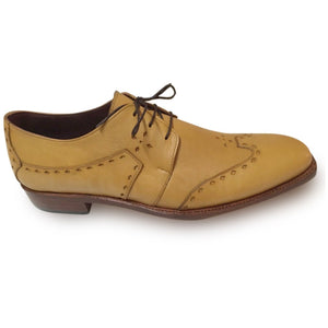 tan leather shoes