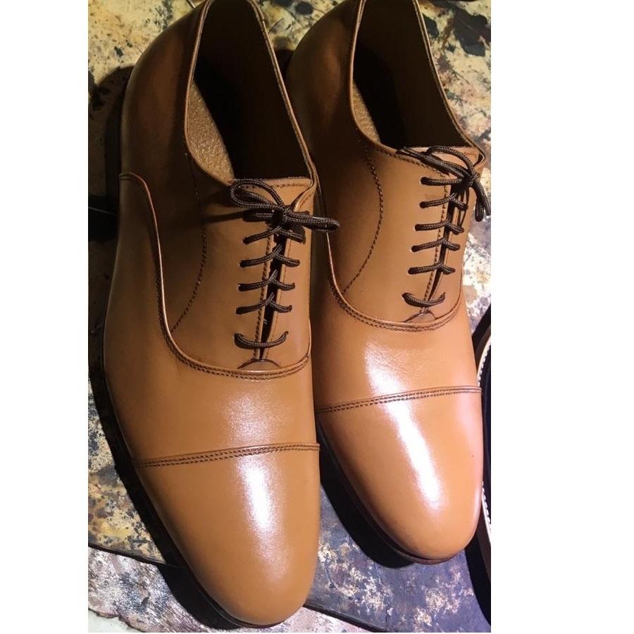 Men Tan Leather Shoes