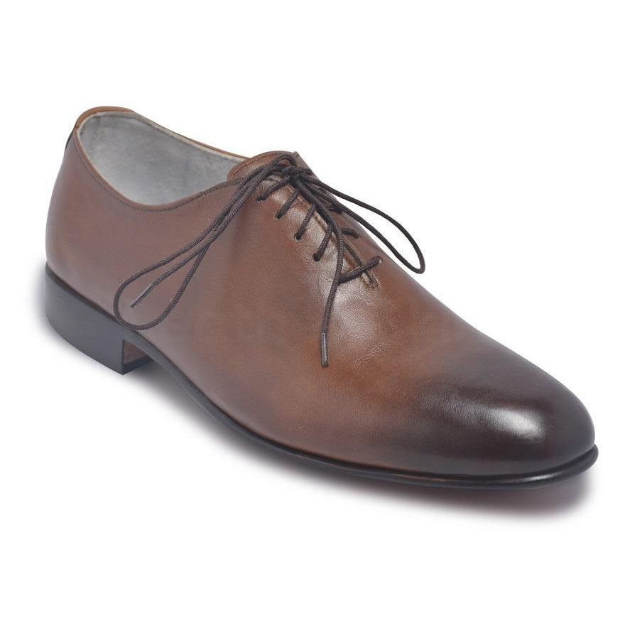Two Tone Brown Leather Shoes