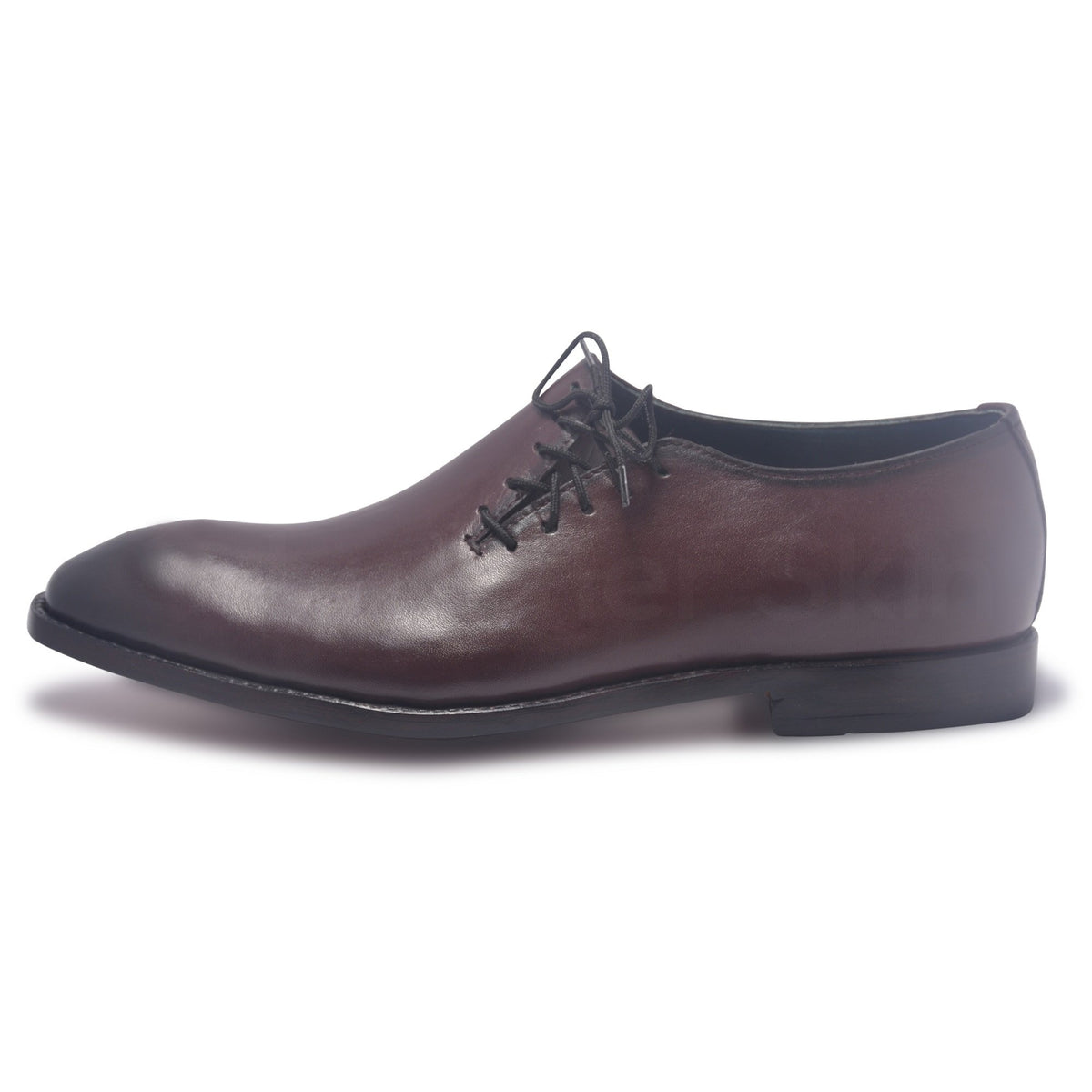 Men Two Tone Leather Shoes with Unique Lacing Closure