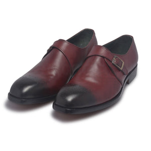 monk strap genuine leather shoes for men