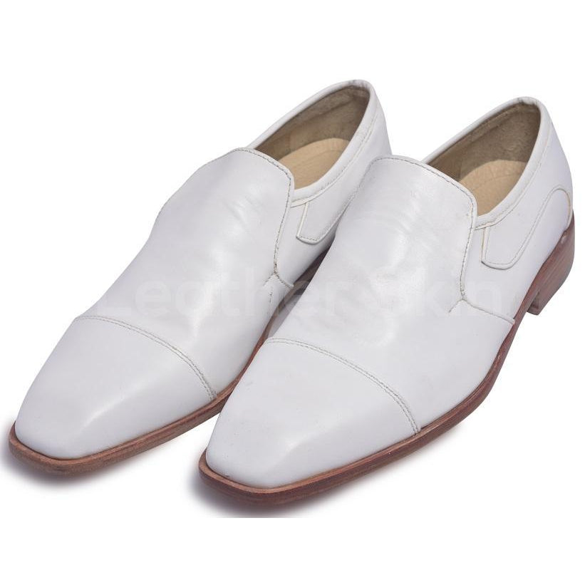 White Leather Shoe for Men