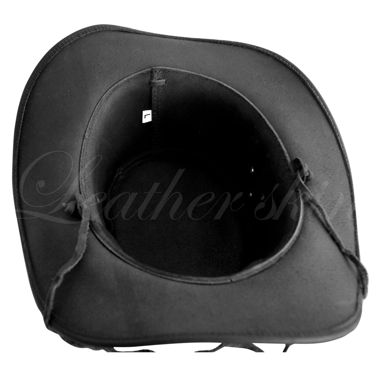 Men Handmade Black Hat Aussie Bush Cowboy Western Outback Leather Hat
