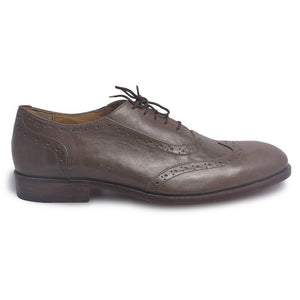 Men Wingtip Brown Leather Shoes