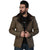 Men’s Army Green Leather Coat