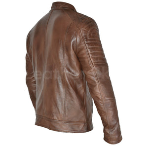 cafe racer leather jacket mens