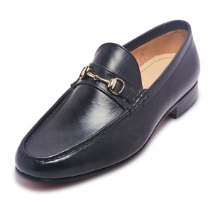 mens black genuine leather shoes with gold tassels
