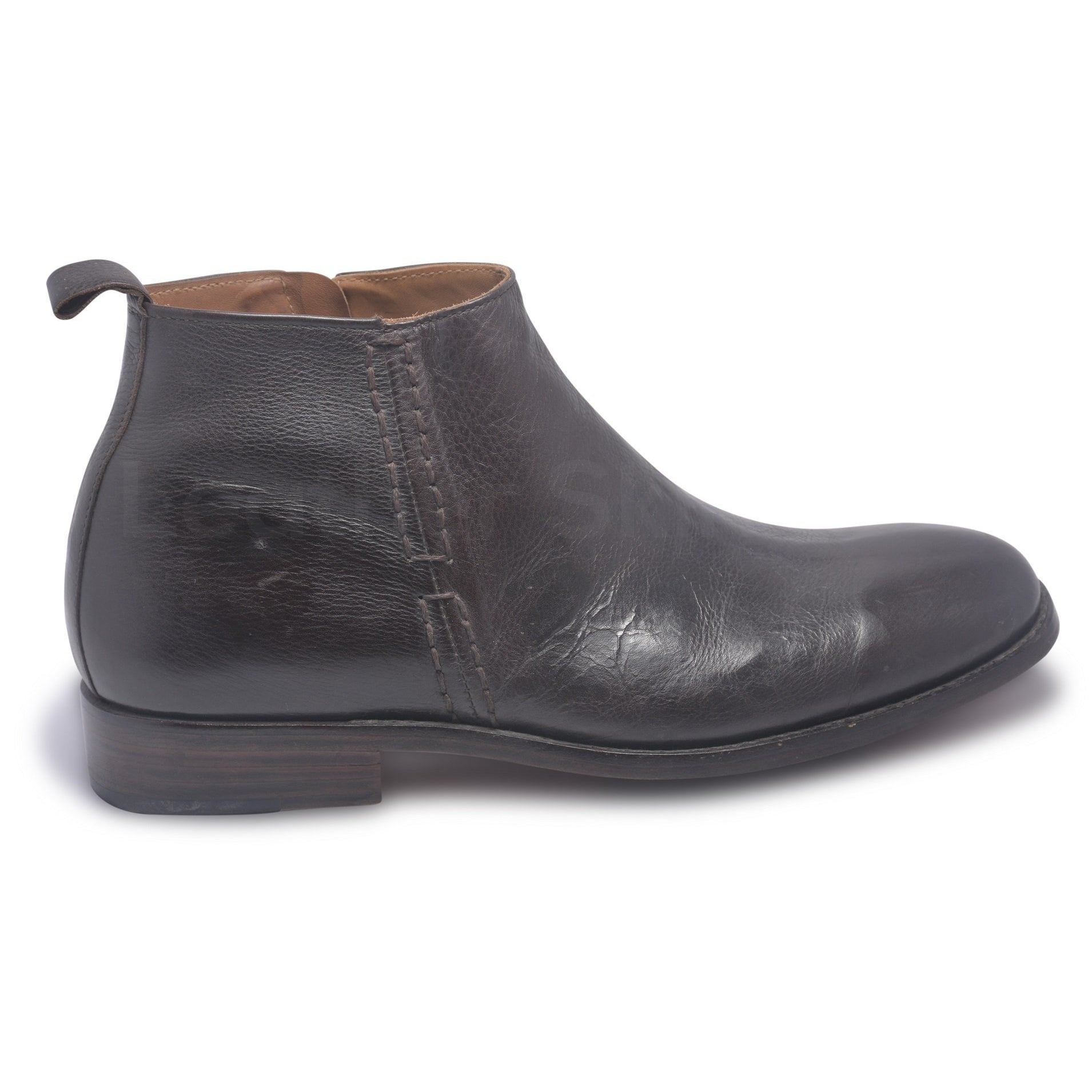 mens black boots with zipper