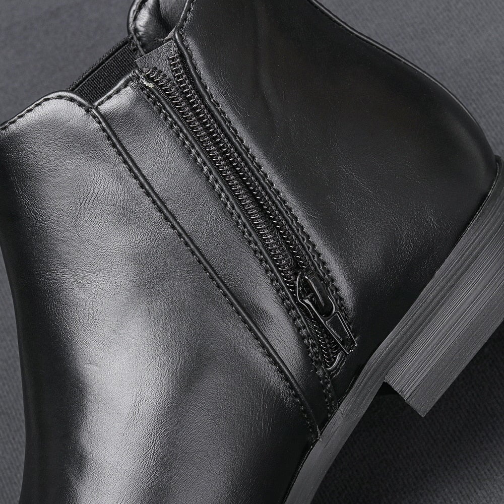 Black Side-Zip Ankle Boots | CHARLES & KEITH