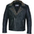 Mens Black Leather Jacket Studded Spiked Studs Punk Asymmetrical Zip Front