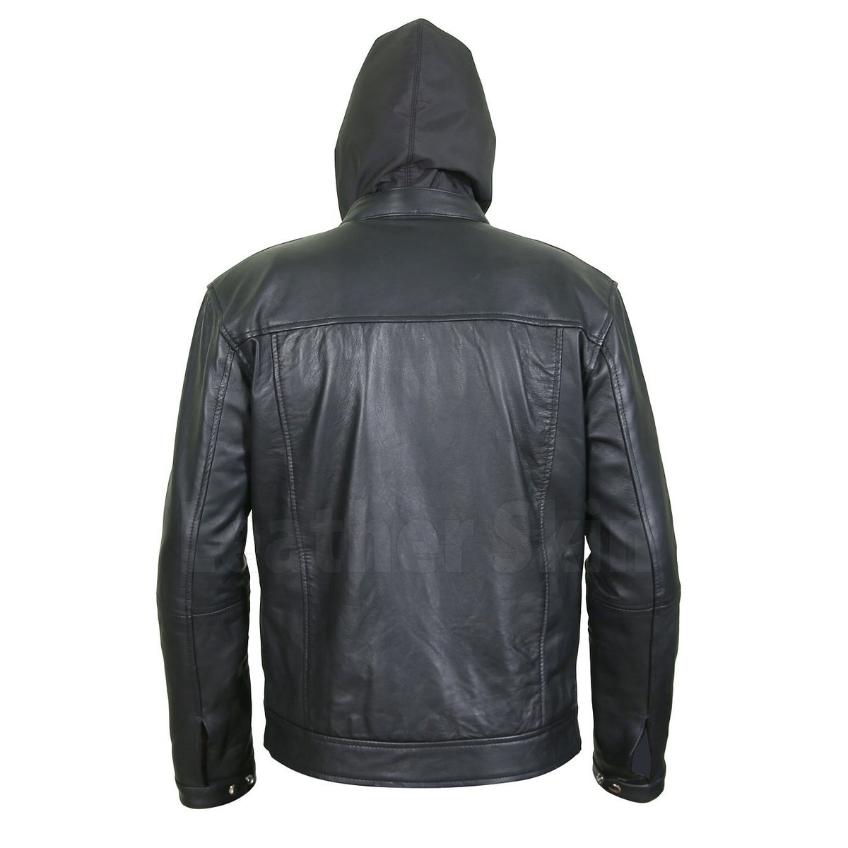 Quilted Slim Fit Motorcycle Biker Jacket Men's Black Genuine Sheepskin  Leather