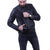 Men's Black leather jacket with antique zippers