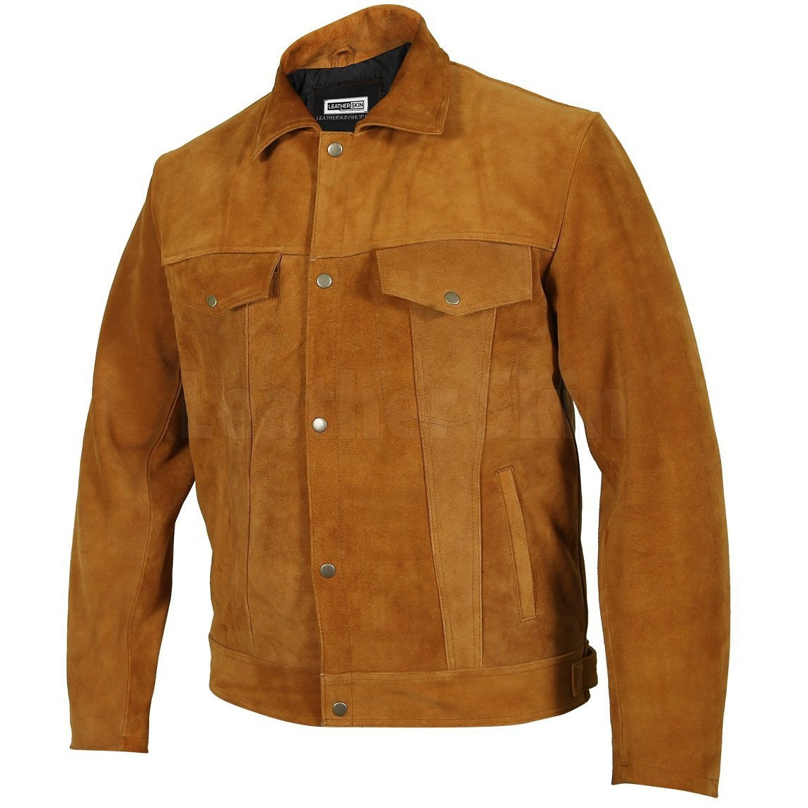 Leather Skin Samuel Brown Suede Trucker Jacket