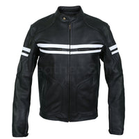 Home / Products / Men Black Vintage Biker Motorcycle Leather Jacket ...