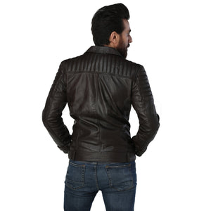 Supremacy Brown Biker Leather Jacket
