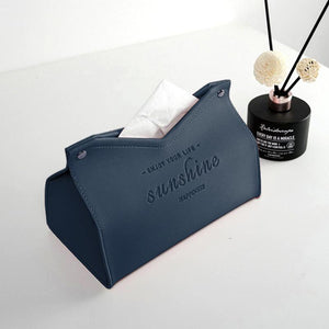 Tissue Box Cover - PU Leather Tissue Box Holder