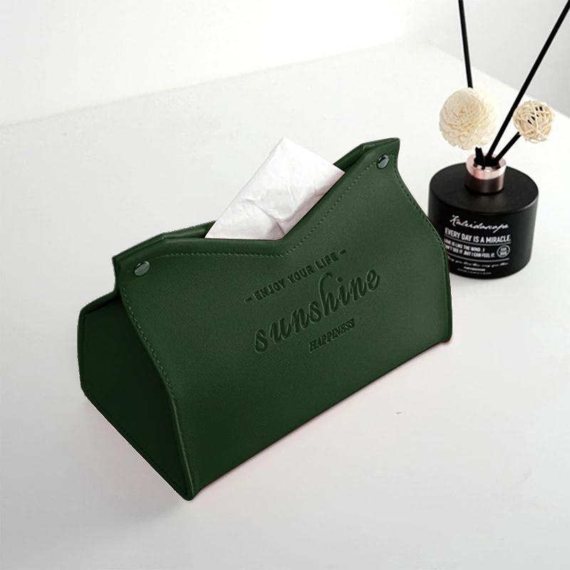 Tissue Box Cover - PU Leather Tissue Box Holder - Leather Skin Shop
