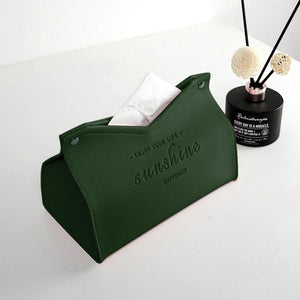 Tissue Box Cover - PU Leather Tissue Box Holder