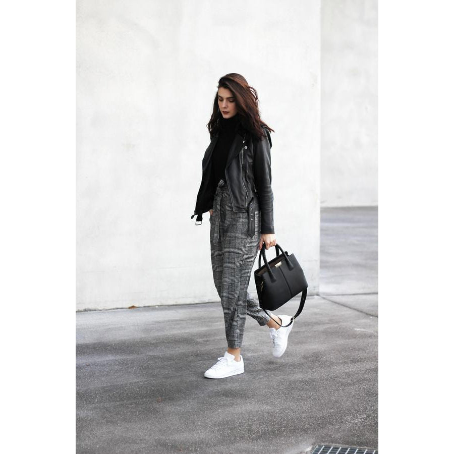 Women Lookbook Tote Messenger Faux-Leather Handbag