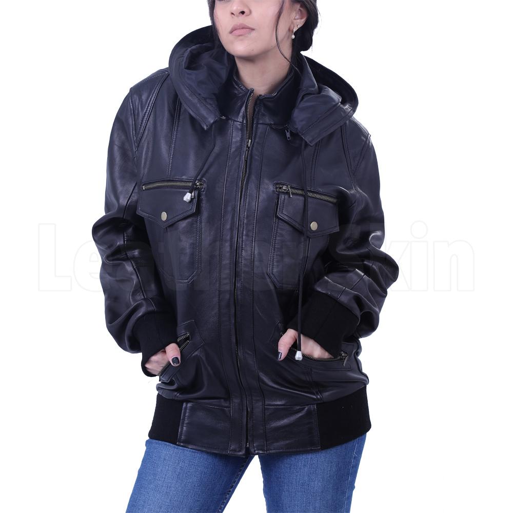 Leather Hood Jacket # 636 : LeatherCult: Genuine Custom Leather Products,  Jackets for Men & Women