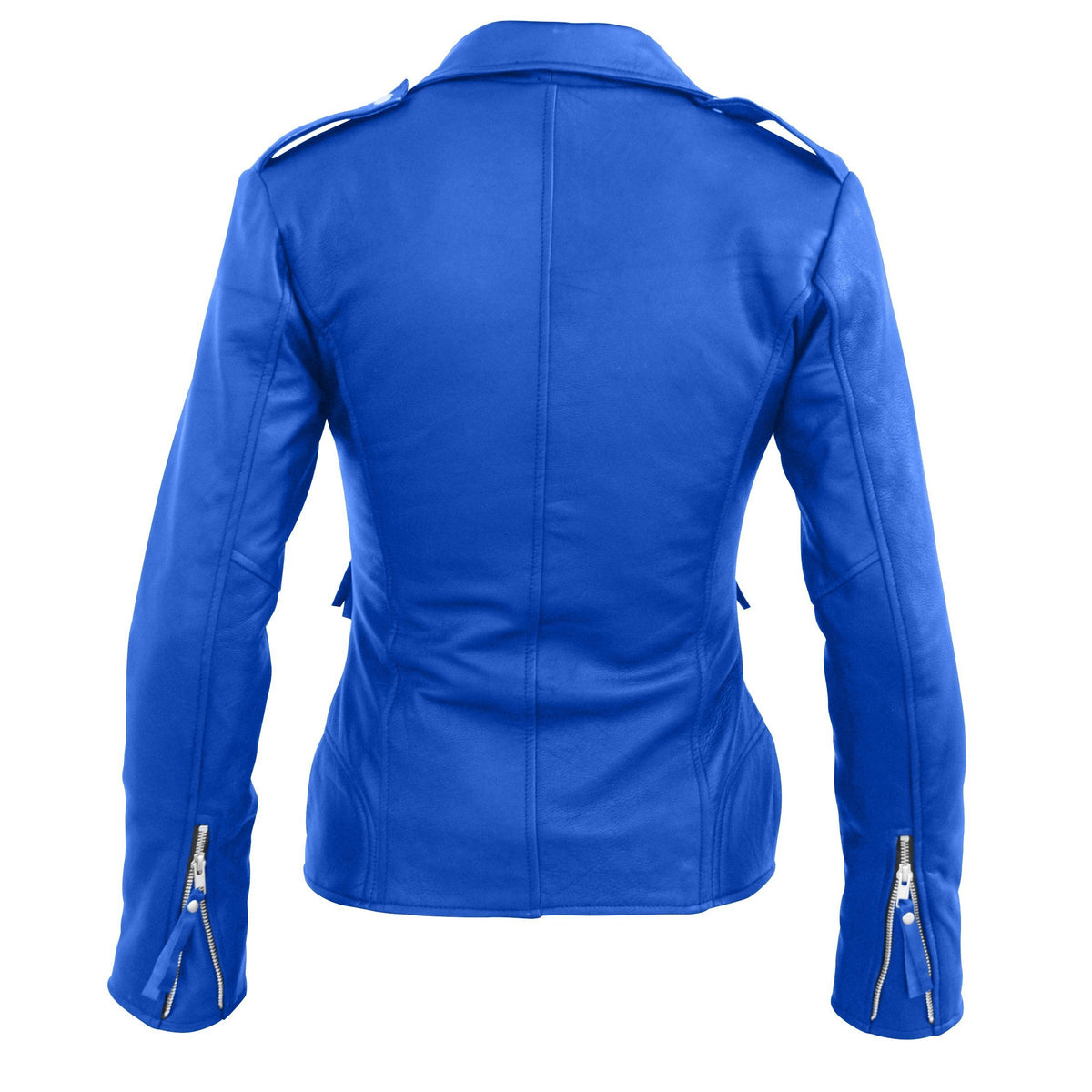 How to Rock a Blue Leather Jacket Outfit for Women - Leather Skin Shop