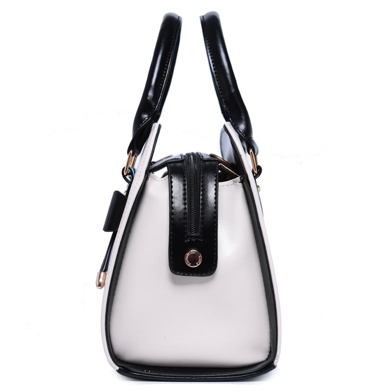 Women Tote Leather Handbag with Attractive Designer Bow Side