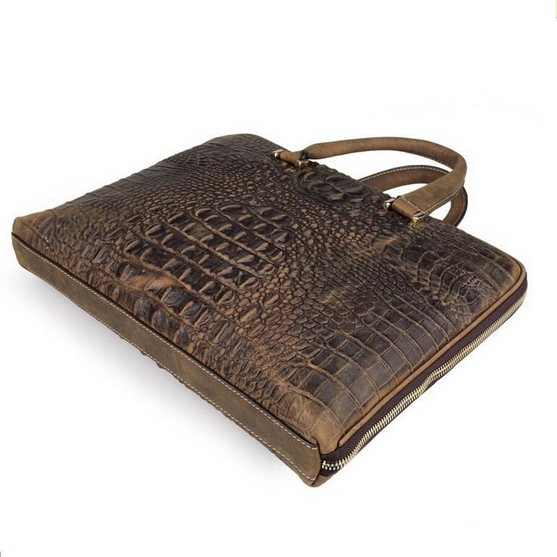 Quintessential Crocodile Style Genuine Leather Handbag for Men - Leather  Skin Shop
