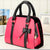 Women Rose Tote Leather Handbag with Attractive Designer Bow