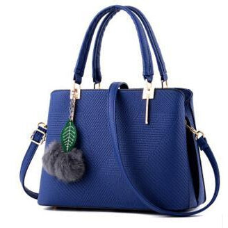 Women Sapphire Blue Tote Cross-Body Handbag