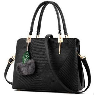 Women Black Tote Cross-Body Handbag