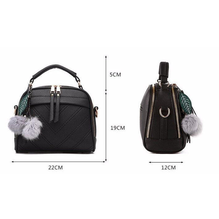 Dimensions for Women Black Leather Tote leaf-shaped Tassels Handbag