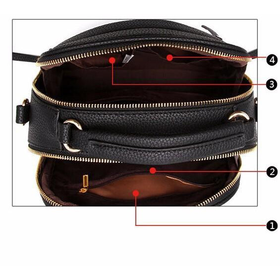 Women Black Leather Tote leaf-shaped Tassels Handbag Inside