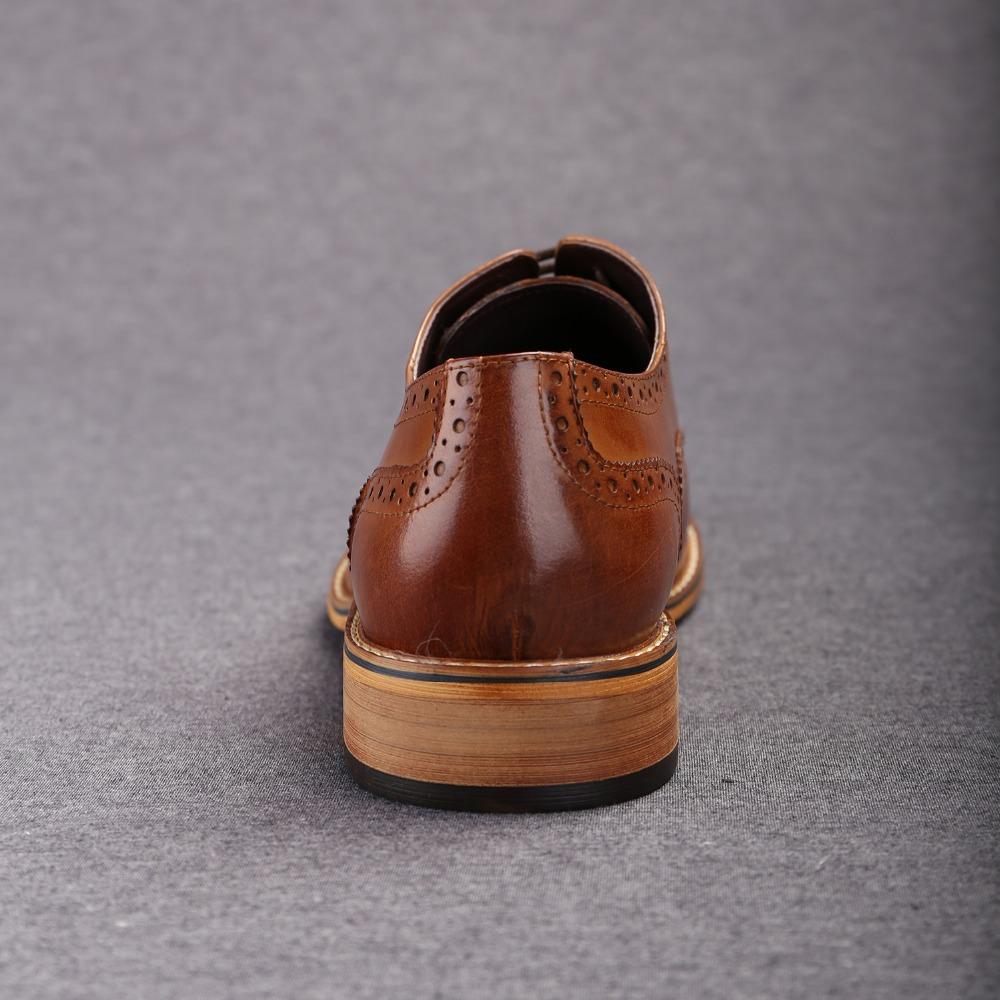 Vintage Mens Brown Wing Tip Dress Shoes Leather London 