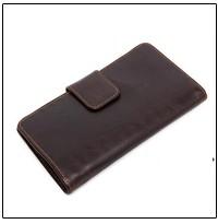 Men Classical Style Genuine Leather Wallet with Threading Handiwork