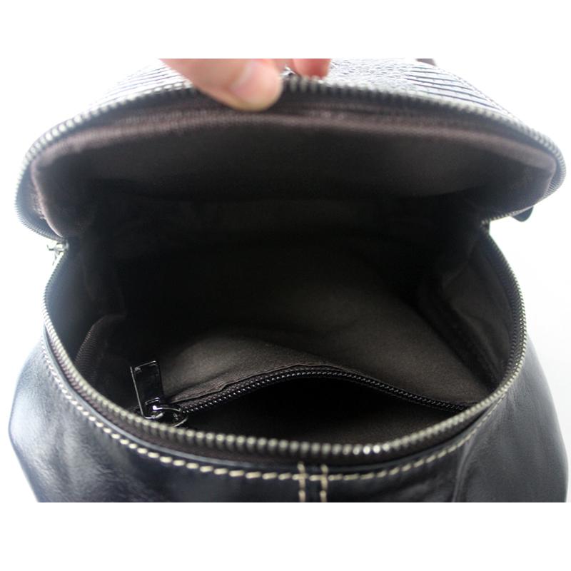 Alligator Pattern Unique Classic Style Leather Shoulder Bag for Men