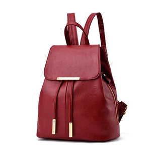 burgundy faux leather backpack Unia vintage for MacBook by INCARNE S (28x36x8 cm) gym bag or travel companion on long journeys. Mini Burgundy Leather Backpack: Handmade